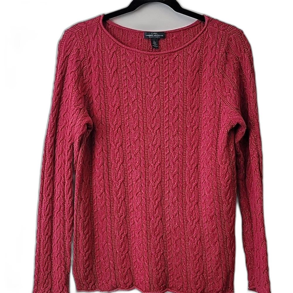 Ralph Lauren Deep Knit Sweater Red Size L